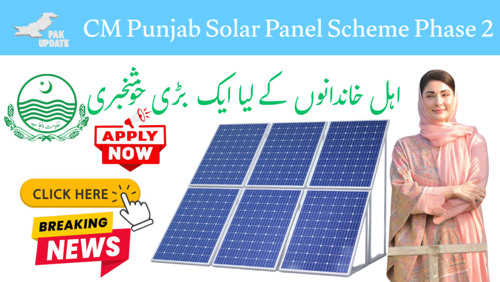 CM Punjab Solar Panel Scheme