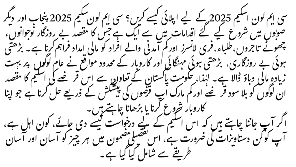 How to Apply for CM Loan Scheme 2025 – Quick & Easy Application Guide