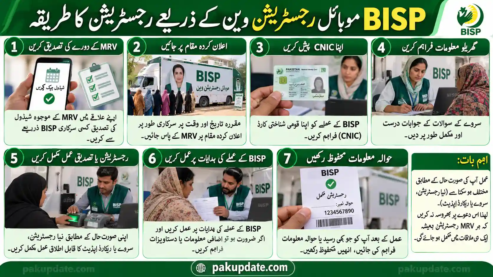 How to Register Through a BISP Mobile Registration Van