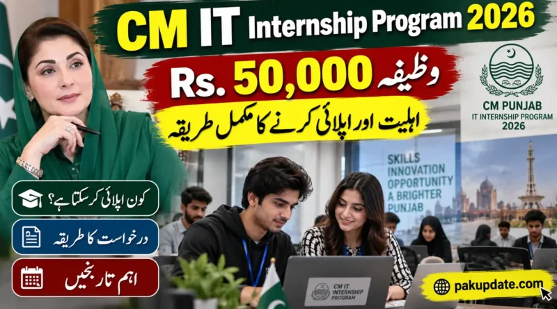 CM IT Internship Program 2026 Rs. 50,000 Stipend, Eligibility and How to Apply